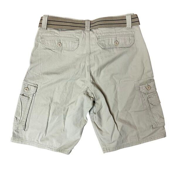 Lee Shorts Mens 32 Khaki Tan Dungarees Belted Wyoming Cargo Outdoor RN 130273 - Picture 11 of 12